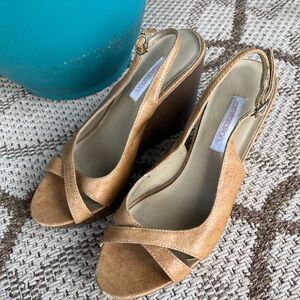 Women's neutral Wedge Sandals Size 9